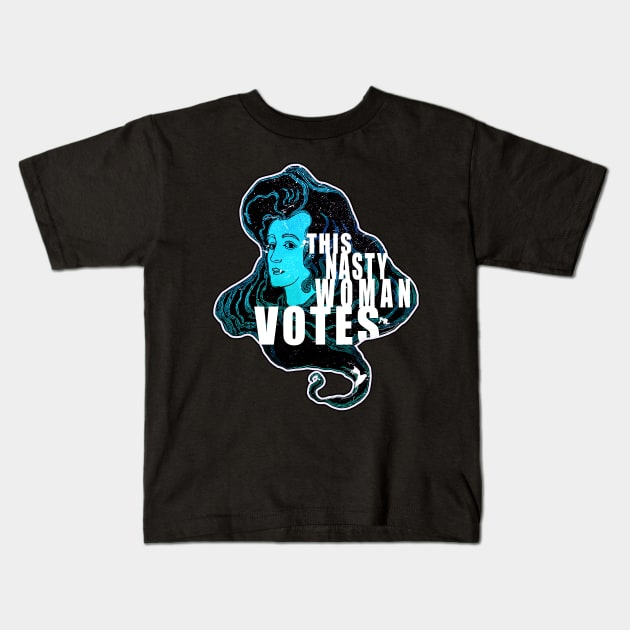 This Nasty Women Votes Retro Vintage Kids T-Shirt by Glass Table Designs